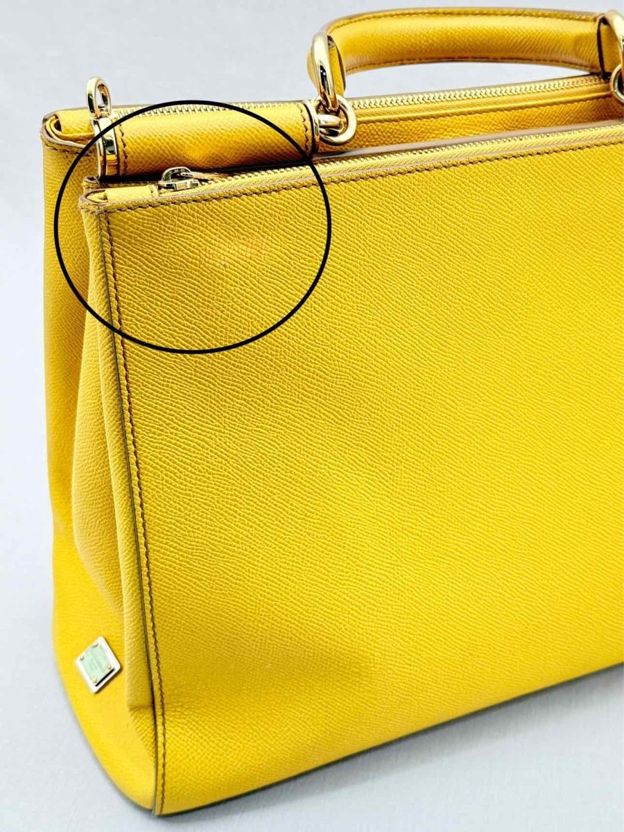 Pre - loved DOLCE & GABBANA Yellow Satchel at Reems Closet