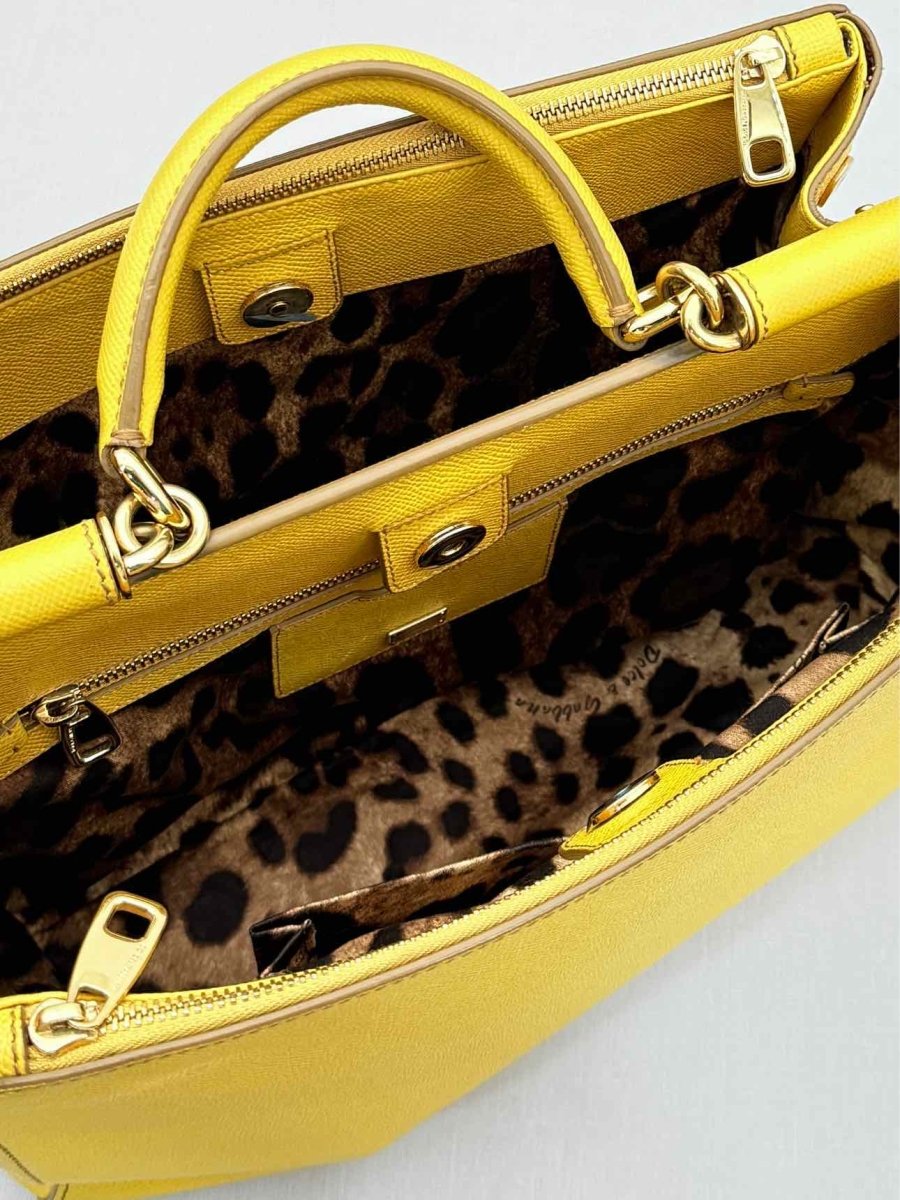 Pre - loved DOLCE & GABBANA Yellow Satchel at Reems Closet