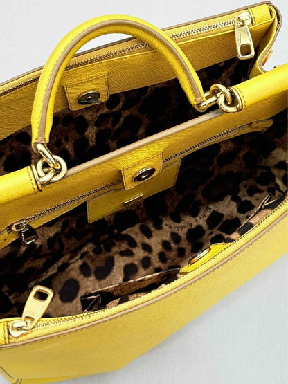 Pre - loved DOLCE & GABBANA Yellow Satchel at Reems Closet