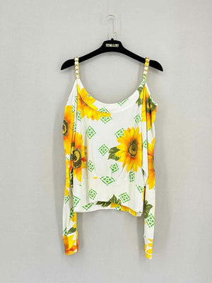 Pre-loved DOLCE & GABBANA Yellow Size Medium Blouse at Reems Closet