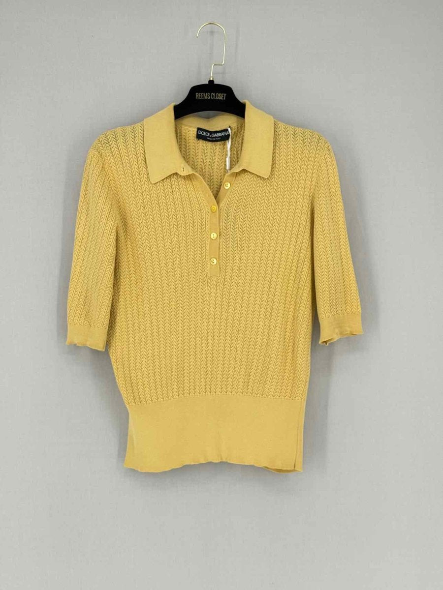 Pre - loved DOLCE & GABBANA Yellow Top at Reems Closet