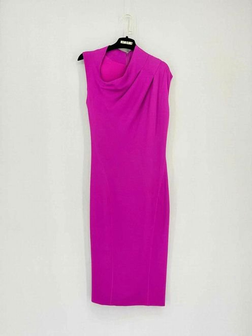 Pre-loved DONNA KARAN Fuchsia Size Small Knee Length Dress at Reems Closet