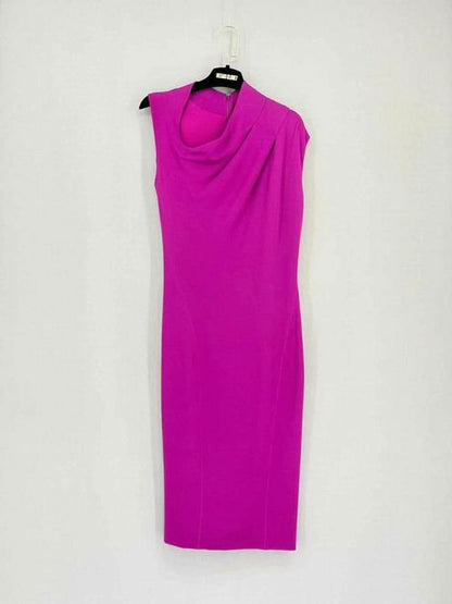 Pre-loved DONNA KARAN Fuchsia Size Small Knee Length Dress at Reems Closet