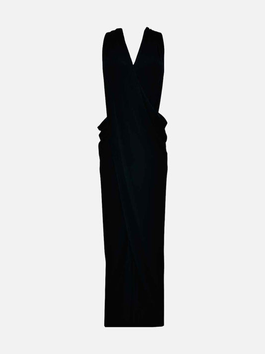 Pre-loved DONNA KARAN Halterneck Black Cocktail Dress from Reems Closet