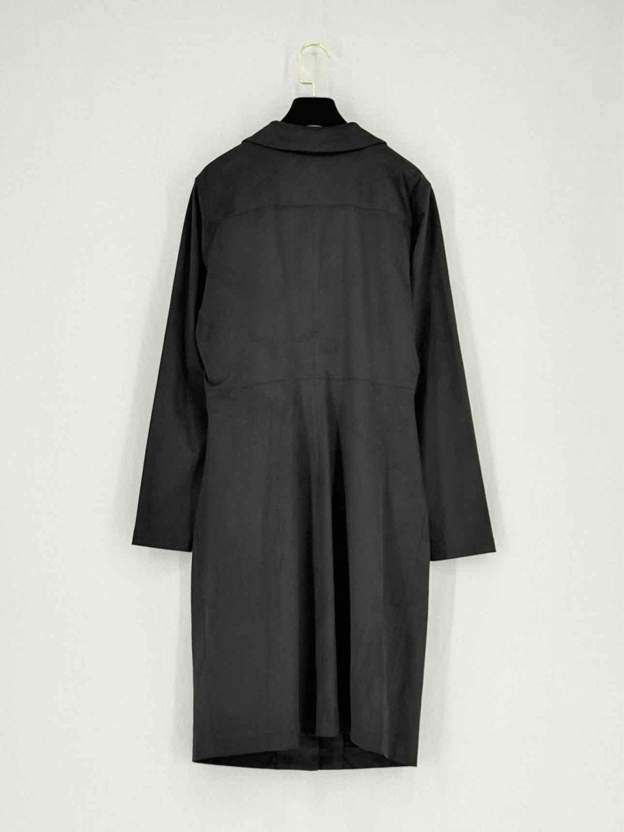 Pre - loved DONNA KARAN Tie Front Black Size US 8 Knee Length Dress at Reems Closet