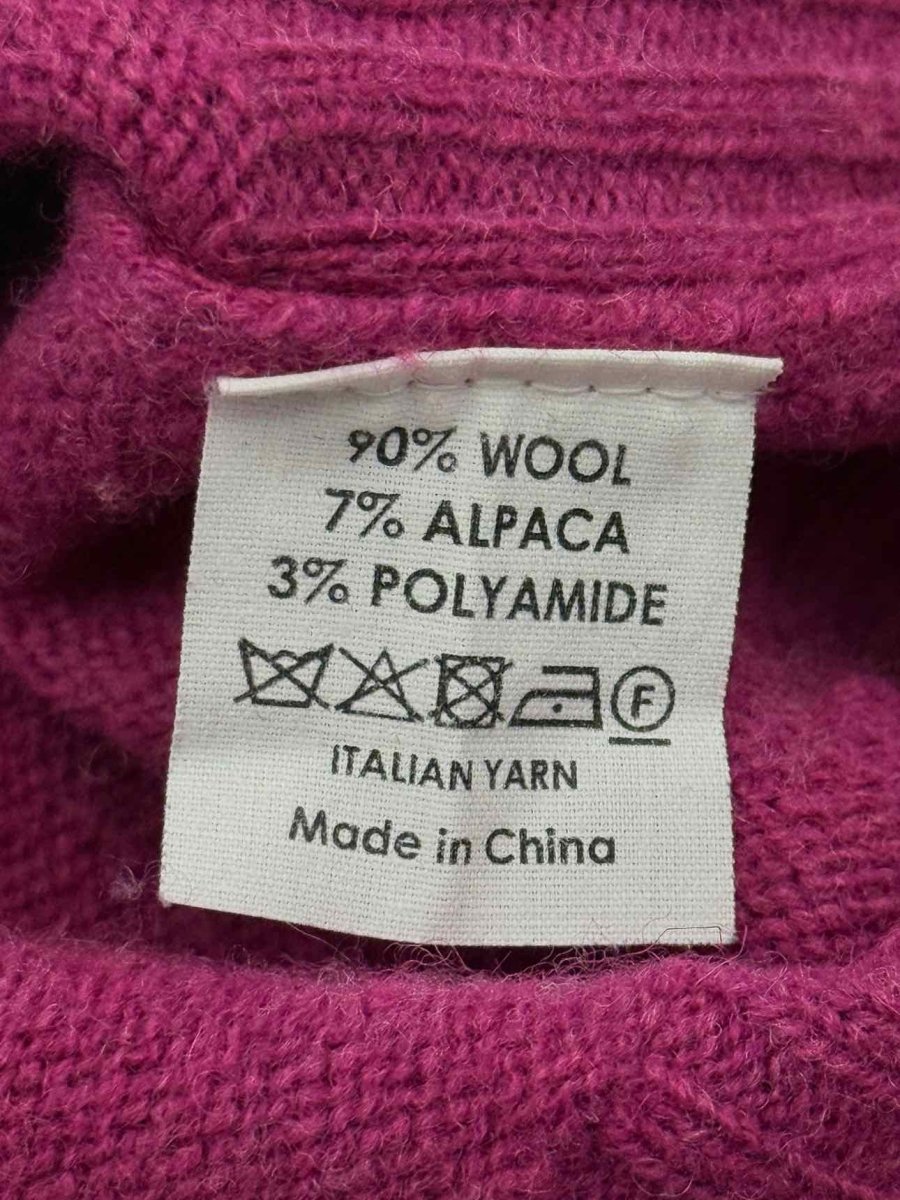 Pre - loved DRIES VAN NOTEN Fuchsia & Grey Size Large Sweater at Reems Closet
