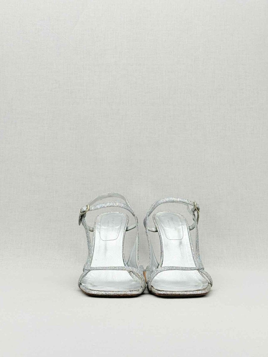 Pre - loved DRIES VAN NOTEN Silver Size EU 40 Heeled Sandals at Reems Closet