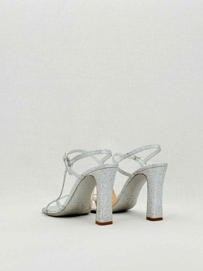 Pre - loved DRIES VAN NOTEN Silver Size EU 40 Heeled Sandals at Reems Closet