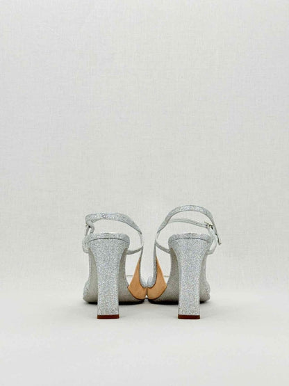 Pre - loved DRIES VAN NOTEN Silver Size EU 40 Heeled Sandals at Reems Closet