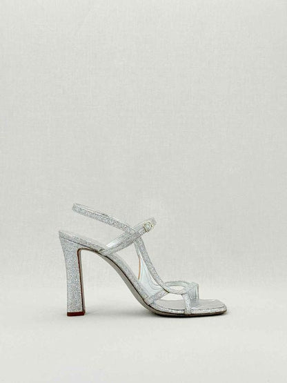 Pre - loved DRIES VAN NOTEN Silver Size EU 40 Heeled Sandals at Reems Closet