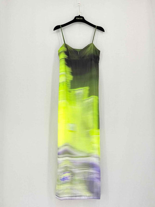 Pre - loved DRIES VAN NOTEN Slip Green Size US 2 Midi Dress at Reems Closet