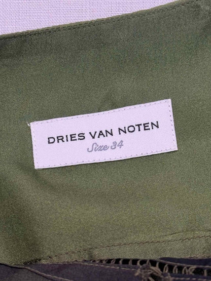 Pre - loved DRIES VAN NOTEN Slip Green Size US 2 Midi Dress at Reems Closet