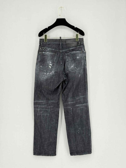 Pre - loved DSQUARED Black Distressed Size US 4 Jeans at Reems Closet