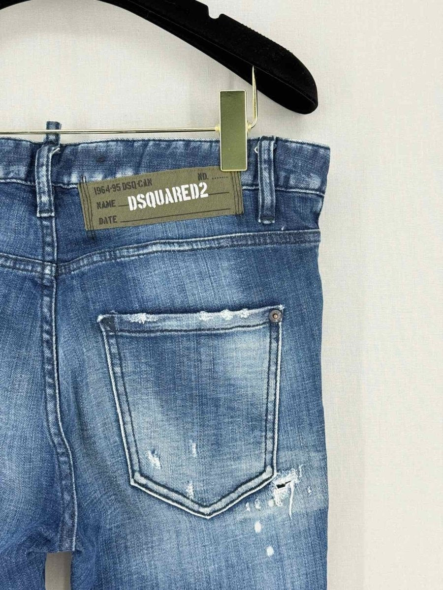 Pre - loved DSQUARED Blue Distressed Size US 2 Jeans at Reems Closet