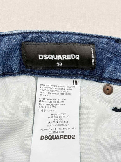 Pre - loved DSQUARED Blue Distressed Size US 2 Jeans at Reems Closet