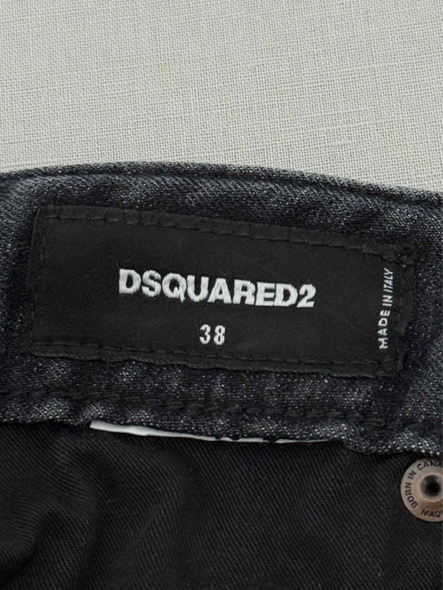 Pre - loved DSQUARED2 Black Paint Splatter Size US 2 Jeans at Reems Closet