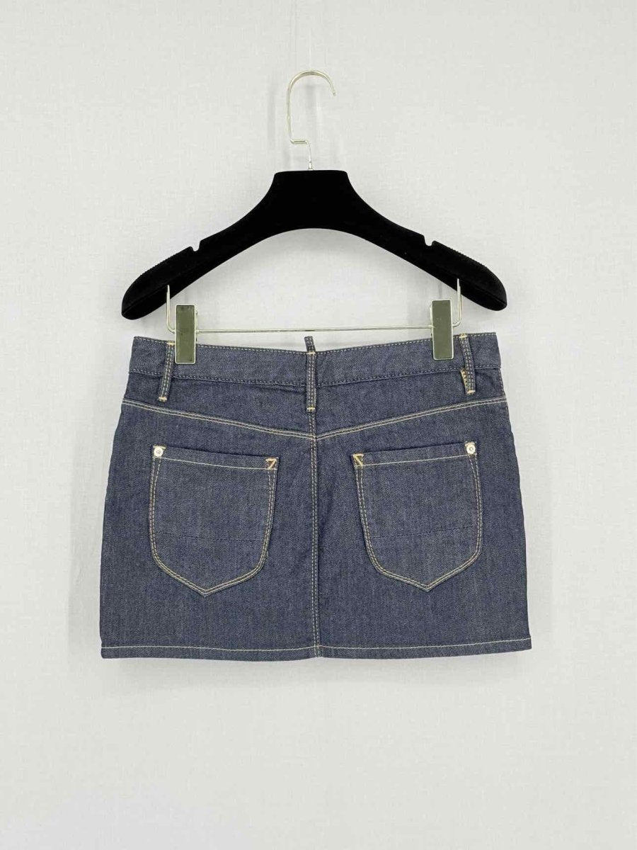 Pre-loved DSQUARED2 Dark Blue Size US 4 Mini Skirt at Reems Closet