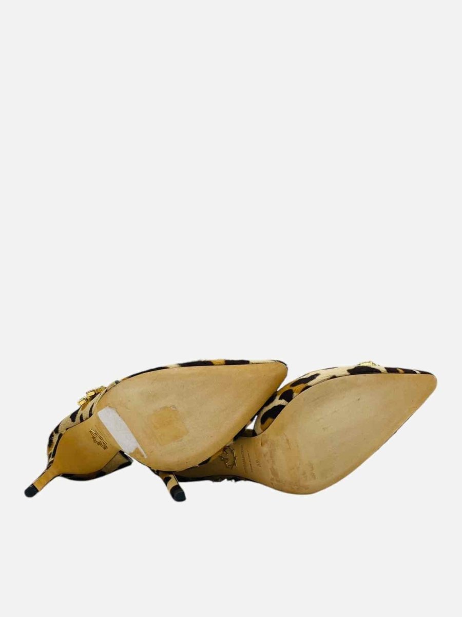 Pre - loved DSQUARED2 Pointed Toe Beige & Black Size EU 38 Pumps at Reems Closet