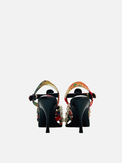 Pre-loved DSQUARED2 Red Multicolor Size EU 38 Heeled Sandals at Reems Closet