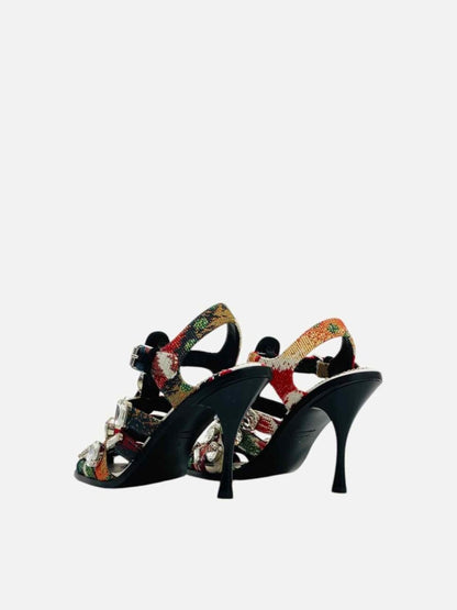 Pre-loved DSQUARED2 Red Multicolor Size EU 38 Heeled Sandals at Reems Closet