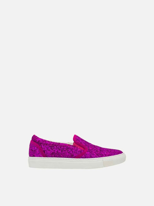Pre-loved DSQUARED2 Slip On Hot Pink Glitter Sneakers from Reems Closet