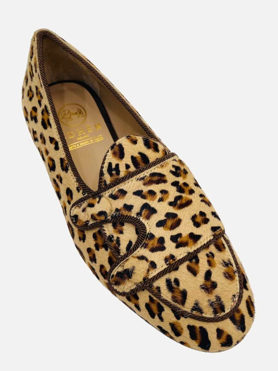 Pre - loved EDHEN Brera Beige Multicolor Leopard Loafers 37 at Reems Closet