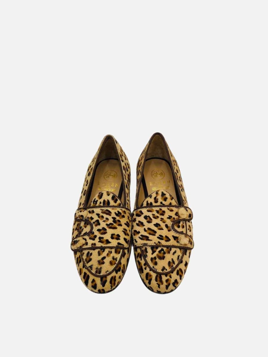 Pre - loved EDHEN Brera Beige Multicolor Leopard Loafers 37 at Reems Closet