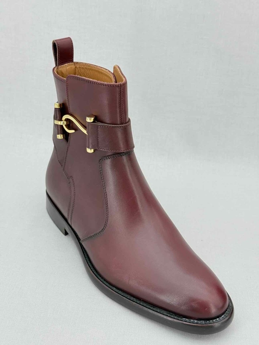 Pre - loved EDHEN Burgundy Size EU 38 Ankle Boots at Reems Closet