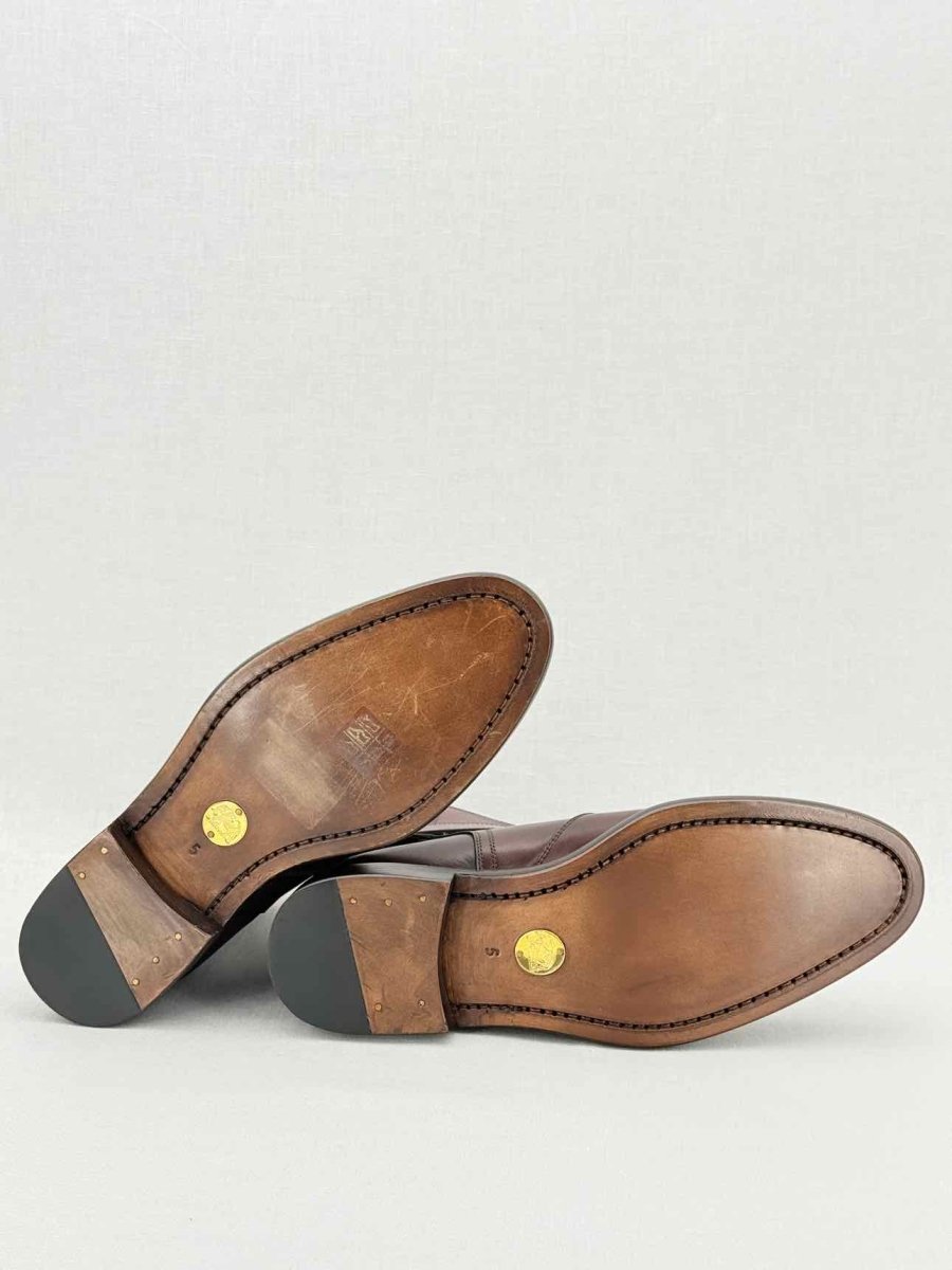 Pre - loved EDHEN Burgundy Size EU 38 Ankle Boots at Reems Closet