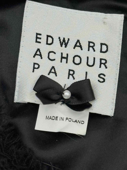 Pre - loved EDWARD ACHOUR Black Tweed Size US 10 Knee Length Dress at Reems Closet