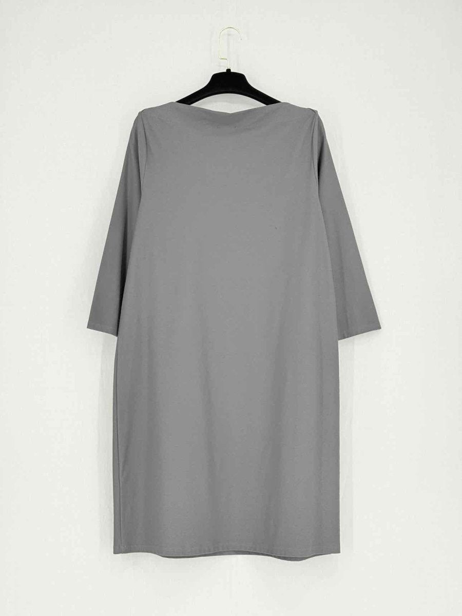 Pre - loved EILEEN FISHER Grey Size Small Short Dress at Reems Closet