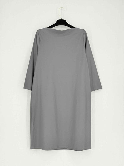 Pre - loved EILEEN FISHER Grey Size Small Short Dress at Reems Closet