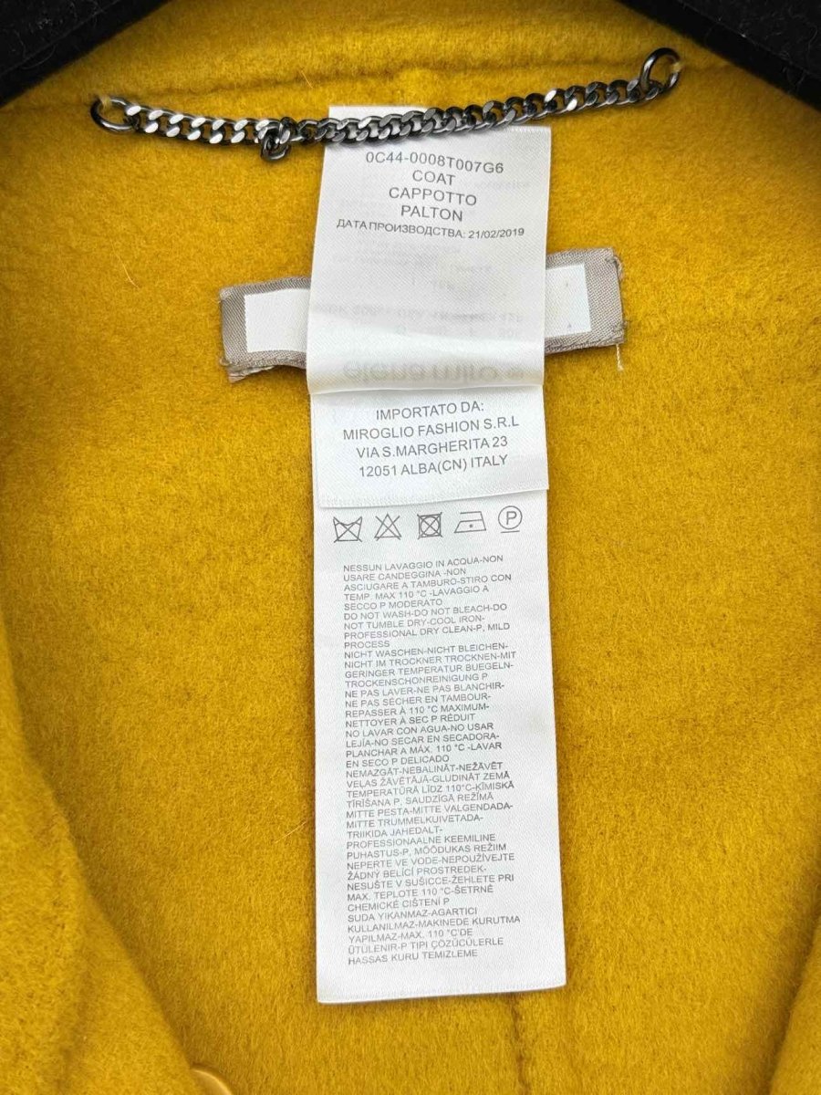 Pre-loved ELENA MIRO Yellow Size US 16 Coat at Reems Closet