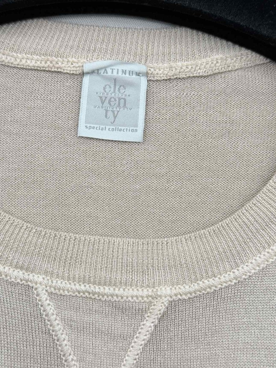 Pre - loved ELEVENTY Round Neck Beige Size Large Sweater at Reems Closet