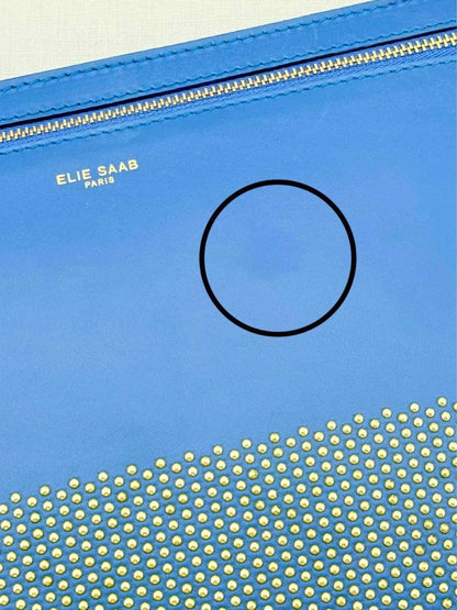 Pre - loved ELIE SAAB Blue Clutch at Reems Closet