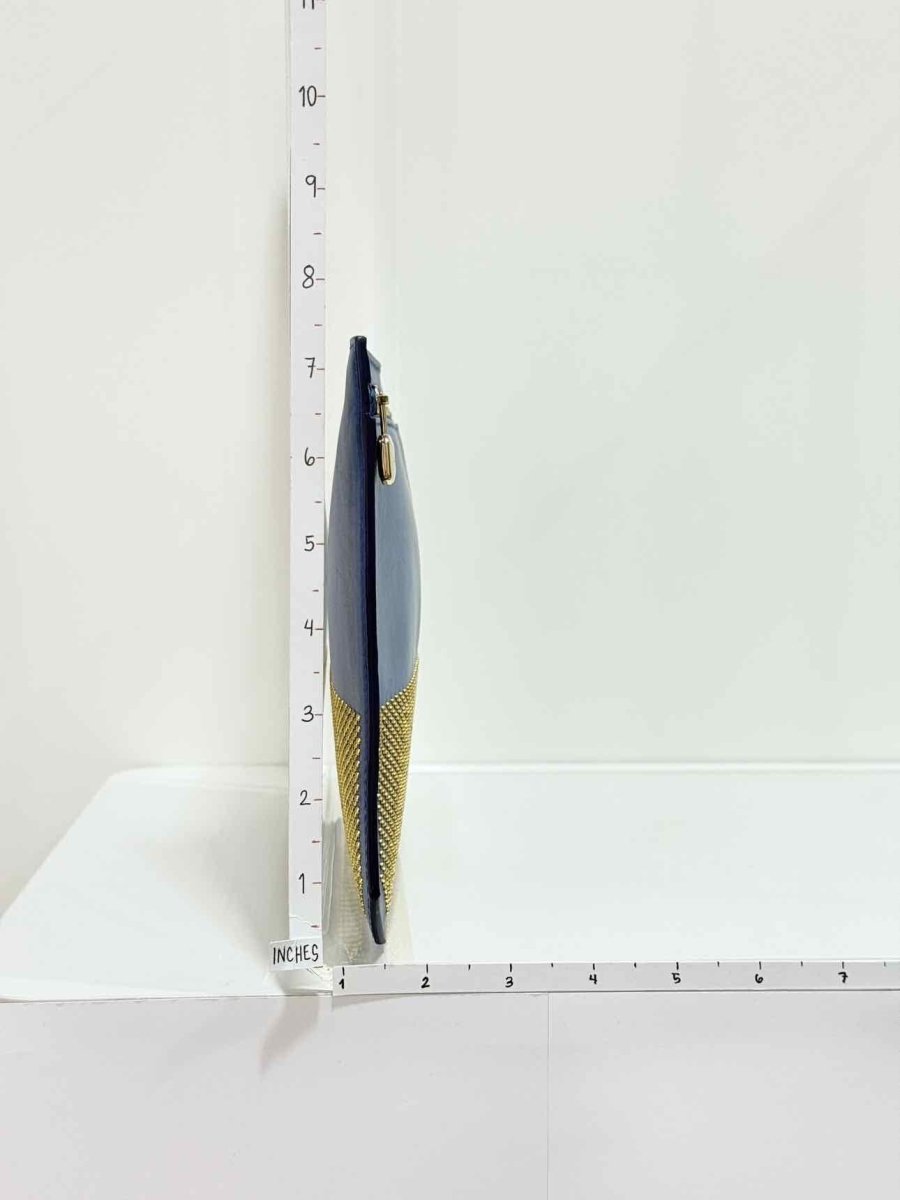 Pre - loved ELIE SAAB Blue Clutch at Reems Closet