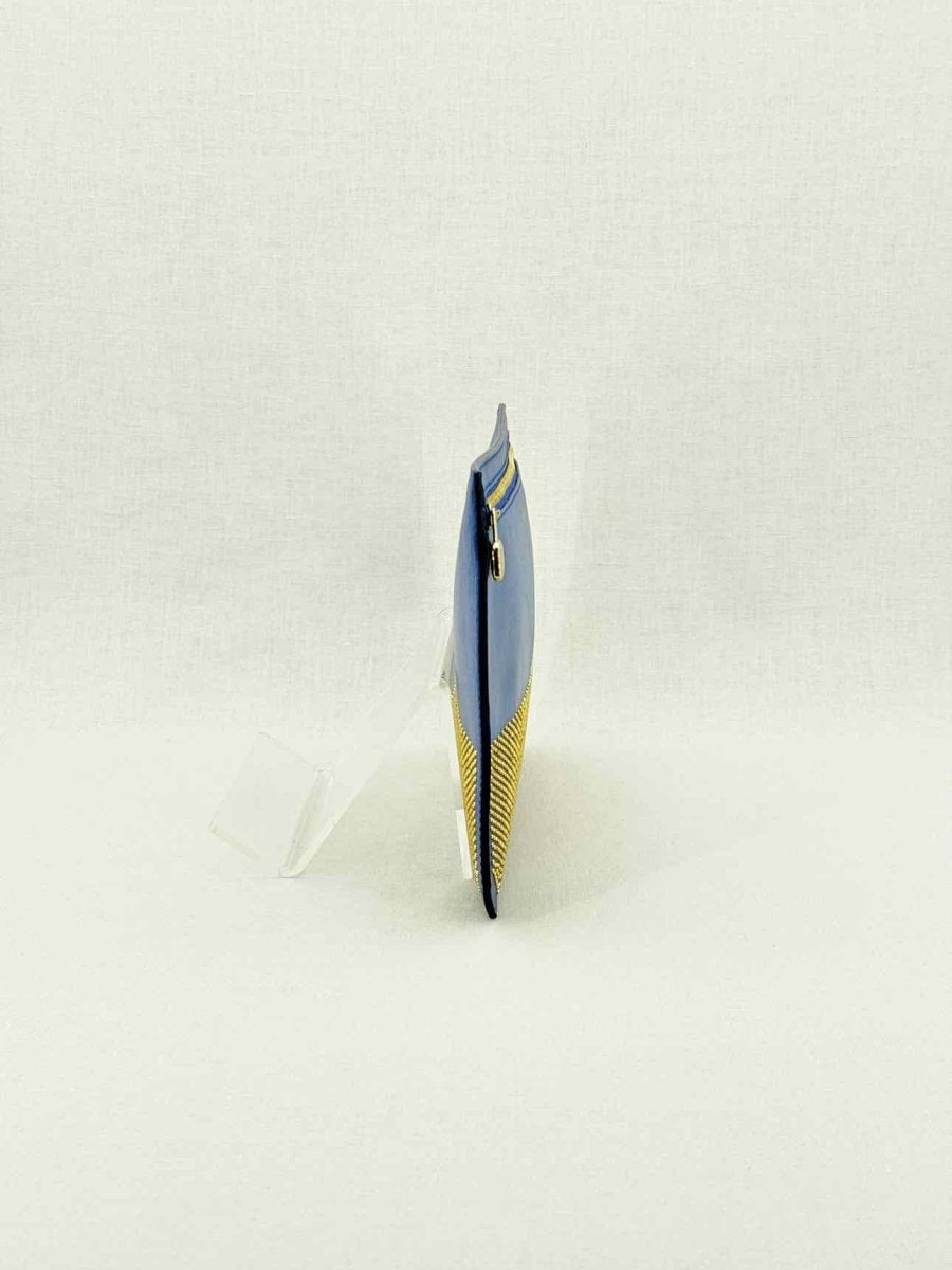 Pre - loved ELIE SAAB Blue Clutch at Reems Closet