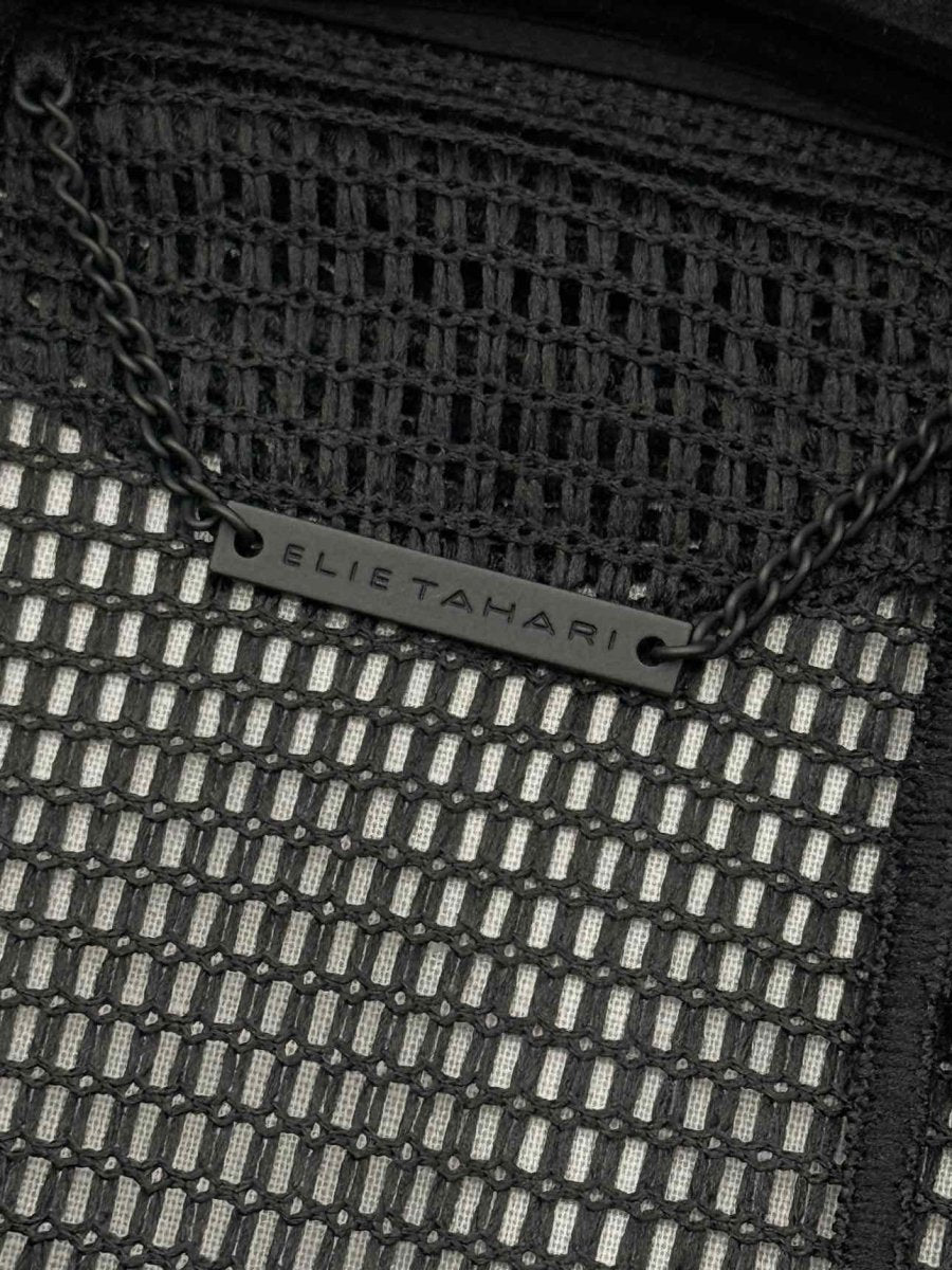 Pre - loved ELIE TAHARI Black Cannage Size Medium Cardigan at Reems Closet