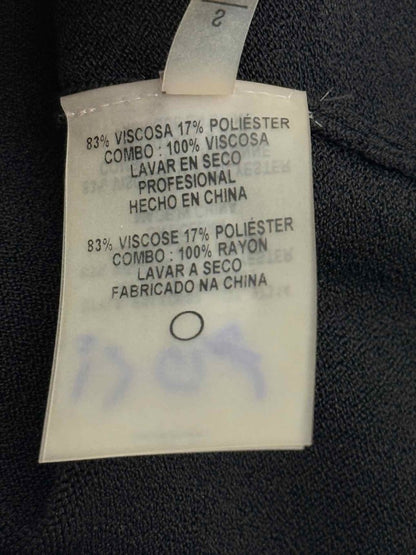 Pre - loved ELIE TAHARI Black Fringed Size Small Top at Reems Closet