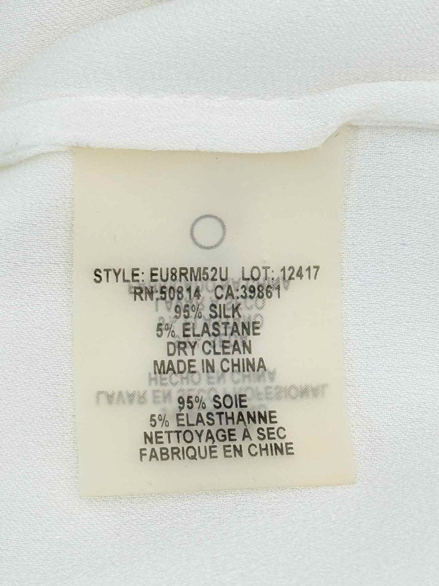 Pre - loved ELIE TAHARI Cream Size Small Blouse at Reems Closet