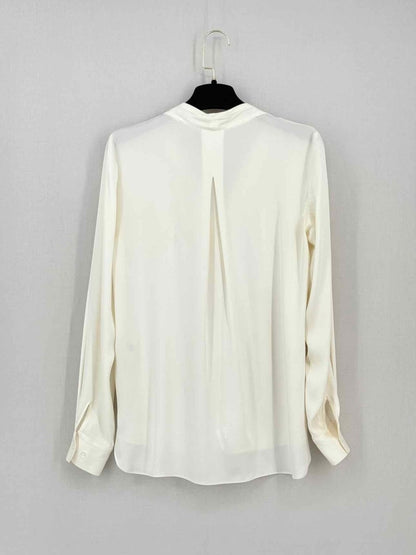 Pre - loved ELIE TAHARI Cream Size Small Blouse at Reems Closet