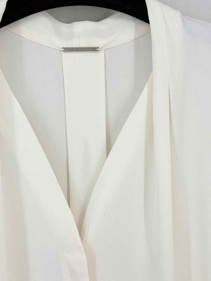 Pre - loved ELIE TAHARI Cream Size Small Blouse at Reems Closet