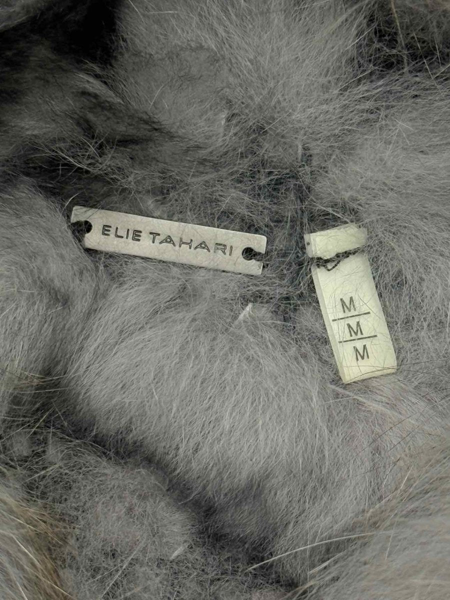 Pre-loved ELIE TAHARI Grey Size Medium Gilet at Reems Closet