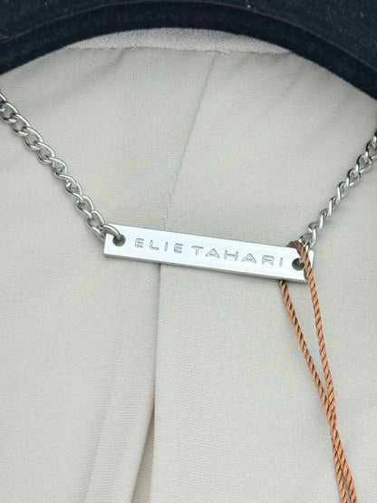 Pre - loved ELIE TAHARI Single Button Beige Size US 2 Jacket at Reems Closet