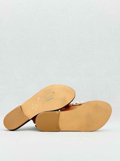 Pre - loved ELINA LINARDAKI Beige Size EU 37 Flats at Reems Closet