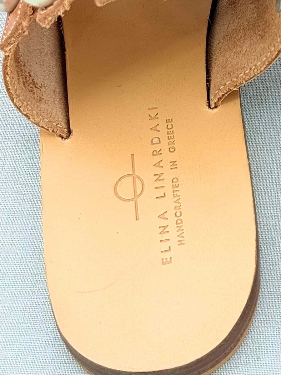 Pre - loved ELINA LINARDAKI Beige Size EU 37 Flats at Reems Closet