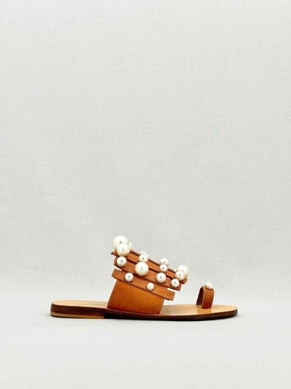 Pre - loved ELINA LINARDAKI Beige Size EU 37 Flats at Reems Closet