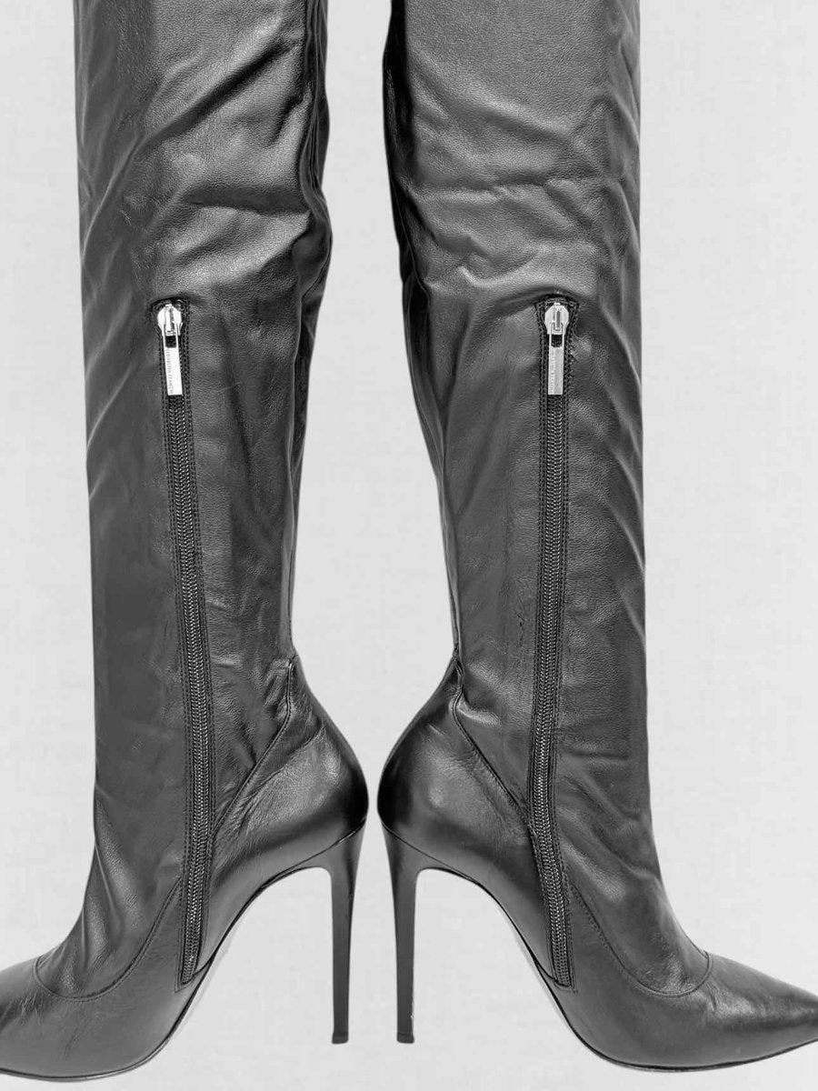 Pre - loved ELISABETTA FRANCHI Black Size EU 38 Thigh High Boots at Reems Closet