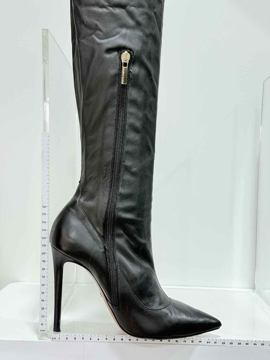 Pre - loved ELISABETTA FRANCHI Black Size EU 38 Thigh High Boots at Reems Closet