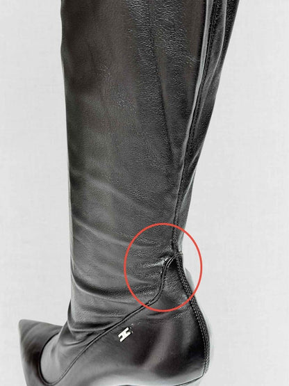 Pre - loved ELISABETTA FRANCHI Black Size EU 38 Thigh High Boots at Reems Closet